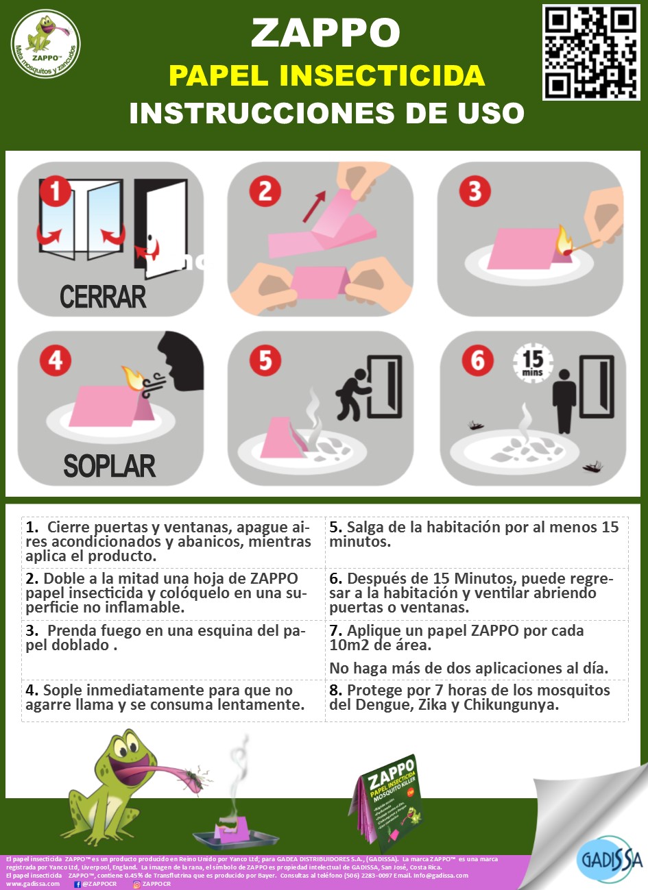 ZAPPO INSTRUCCIONES DE USO